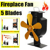 IPRee,Black,Fireplace,Blade,Powered,Stove,komin,Burner,Quiet,Distribution,Efficient,Friendly