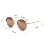 Women,Round,Shape,Metal,Frame,Personality,Casual,Fashion,Outdoor,Protection,Sunglasses