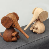 Adjustable,Handicraft,Elephant,Wooden,Animal,Smooth,Surface,Decorations