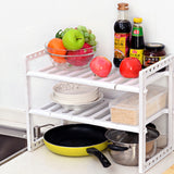 Organizer,Adjustable,Length,Cabinet,Storage,Shelf,Kitchen