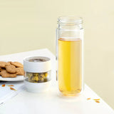 300ML,Glass,Water,Double,Layer,Water,Separation,Travel,Transparent,Filter,Water,Bottle