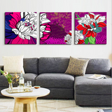 Miico,Painted,Three,Combination,Decorative,Paintings,Botanic,Lotus,Decoration