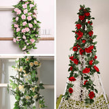Artificial,Plastic,Flower,Green,Leaves,Garland,Garden,Wedding,Party,Decorations