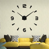 Frameless,Large,Clock,Mirror,Stickers,Office,School,Decoration