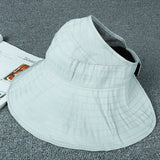 Summer,Women's,Outdoor,Protection,Folding,Empty,Beach
