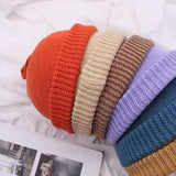 Unisex,Solid,Color,Winter,Elastic,Brimless,Landlord,Skull
