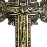 Antique,Jesus,Catholic,Altar,Standing,Religious,Crucifix,Cross,Decorations,Base"