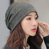 Women,Cotton,Outdoor,Winter,Fashion,Casual,Solid,Double,Beanie,Knitted
