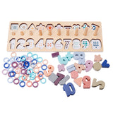 Colorful,Wooden,Montessori,Board,Shape,Sorter,Number,Developing,Intellectual,Preschool,Counting