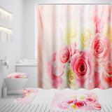 Bathroom,Shower,Curtain,Hooks,Washable,Toilet,Cover,Pedestal,Toilet