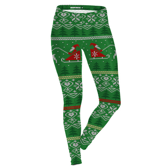 Women,Christmas,Printed,Leggings,Casual,Elastic,Fitness,Elastic,Training,Pencil,Pants