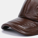 Genuine,Leather,Large,Thickness,Windproof,Protection,Baseball