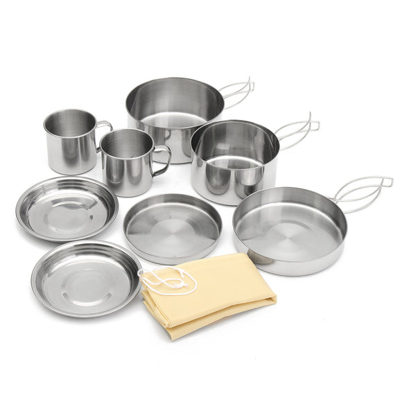 Camping,Stainless,Steel,Cookware,Outdoor,Bread,Plate,Picnic