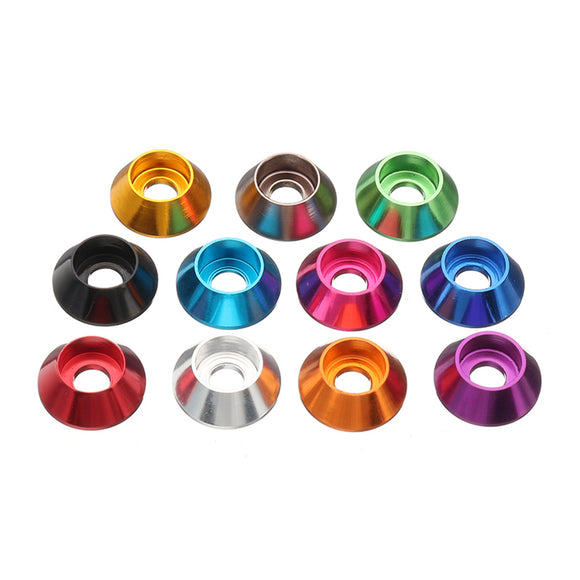 Suleve,M6AN1,10Pcs,Screw,Gasket,Washer,Aluminum,Alloy,Multicolor