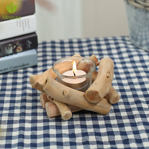 Wooden,Candle,Holder,Decorations,Ornament