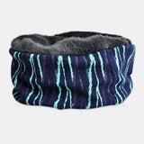 Unisex,Velvet,Thickness,Riding,Outdoot,Stripe,Pattern,Scarf,Headgear,Beanie