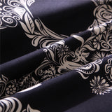Black,White,Skull,Printed,Quilt,Cover,Pillowcase,Halloween,Style,Bedding