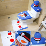 Santa,Claus,Bathroom,Toilet,Embroidered,Covers,Christmas,Ornaments,Decor