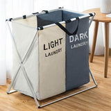 Foldable,Dirty,Laundry,Basket,Organizer,Printed,Collapsible,Three,Laundry,Hamper,Sorter,Laundry,Storage,Baskets,Large