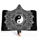 Mandala,Plush,Wearable,Hooded,Blankets,Layer,Blankets,Cloak,Throw,Blankets