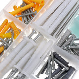 200Pcs,Stainless,Steel,Trapping,Screw,Plastic,Ribbed,Anchors,Assortment,Anchor,Screws