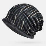 Unisex,Velvet,Thickness,Riding,Outdoot,Stripe,Pattern,Scarf,Headgear,Beanie