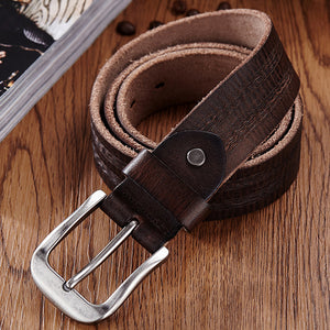 Genuine,Leather,Men's,Casual,Waistband,Waist,Strap,Smooth,Retro