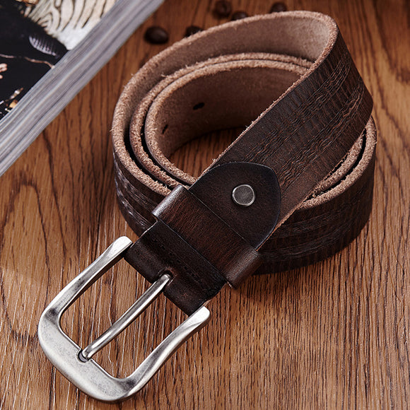 Genuine,Leather,Men's,Casual,Waistband,Waist,Strap,Smooth,Retro