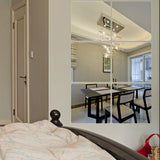 Honana,Mirror,Acrylic,Silver,Sticker,Decal,Bathroom,Square,Mirror,Sticker
