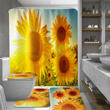 Waterproof,Shower,Curtain,Bathroom,Toilet,Cover,Sunflower,Summer,Feeling,Decor