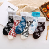 Winter,Thicken,Velvet,Socks,Ladies,Towel,Christmas,Snowflake,Floor