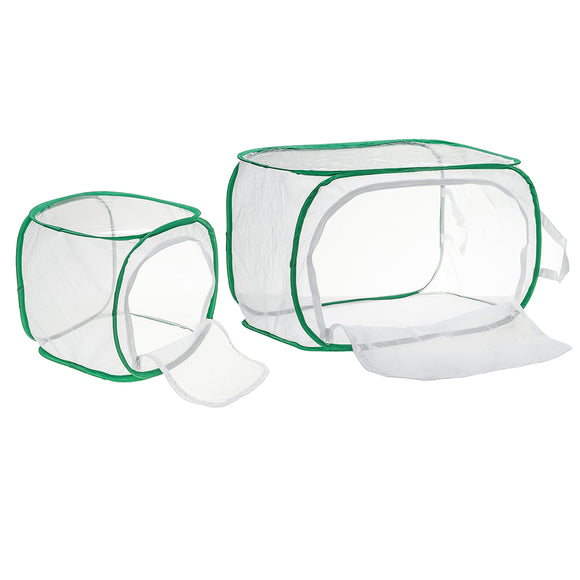 Green,Collapsible,Insect,Habitat,Butterfly,Transparent,Surface,Portable,Zipper,Plant,Breeding,Storage,Basket