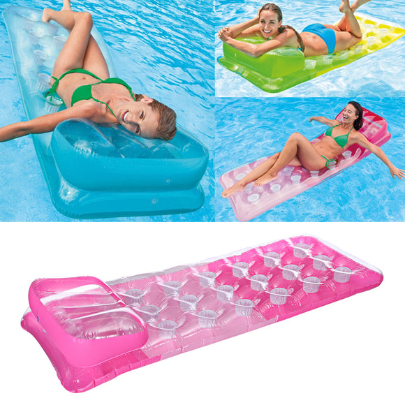 Mattress,Lounger,Float,Inflatable,Float,Swimming,Random,Color,Headrest