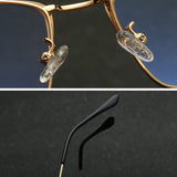 Light,Metal,Light,Vogue,Square,Clear,Optical,Glasses