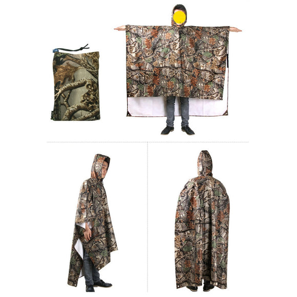 Multifunctional,Raincoat,Poncho,Backpack,Camouflage,Cover,Awning,Rainning,Clothing