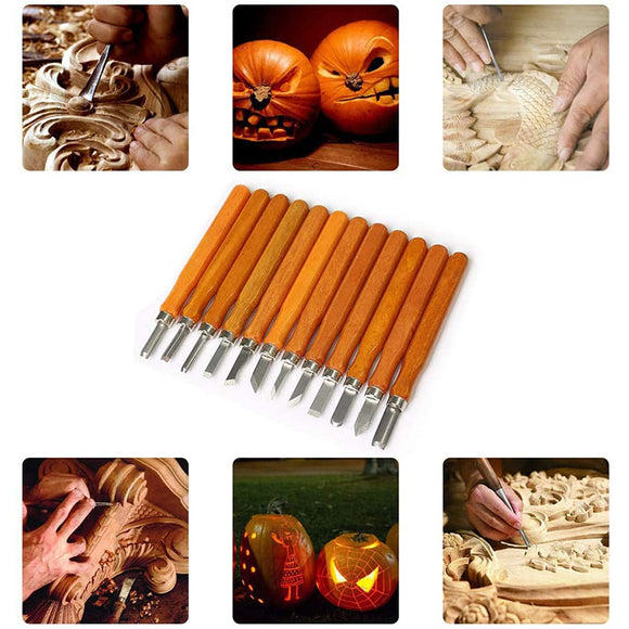 12Pcs,Carving,Wooden,Cutter,Manual,Lettering,Tools