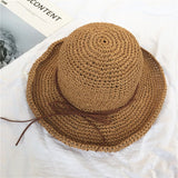 Women,Foldable,Sunscreen,Bucket,Straw,Outdoor,Casual,Travel,Beach,Floppy