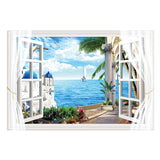 Miico,FX82012,Mediterranean,Landscape,Sticker,Window,Printing,Decorative,Stickers