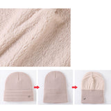 Winter,Solid,Knitted,Casual,Windproof,Skullies,Beanie