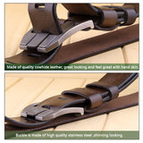 KCASA,Genuine,Leather,Men's,Casual,Waistband,Waist,Strap,Smooth