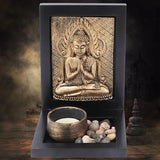 Resin,Statue,Candle,Holder,Spiritual,Meditation,Table,Candlestick,Decorations