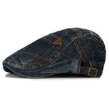 Fashion,Washed,Denim,Beret,Vintage,Cowboy