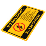 28x18cm,Soliciting,Exceptions,Front,Security,Warning,Sticker,Waterproof