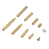 Suleve,M2BT2,120Pcs,Brass,Knurled,Standoff,Female,Round,Column,Pillar,Spacer,Board