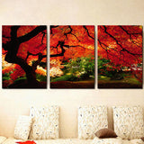 Miico,Painted,Three,Combination,Decorative,Paintings,Maple,Decoration