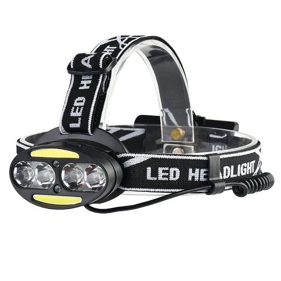 XANES,2504A,1900LM,Cycling,Headlamp,Switch,Modes,Warning,Light,Double,Switch