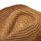 Fedora,Straw,Hollow,Cowboy,Summer,Breathable