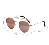 Women,Round,Shape,Metal,Frame,Personality,Casual,Fashion,Outdoor,Protection,Sunglasses