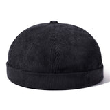 Womens,Winter,Corduroy,Adjustable,French,Brimless,Fashion,Skullcap,Sailor