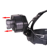 XANES,4500LM,Modes,Headlamp,3*18650,Battery,Interface,Telescopic,Zoomable,Light